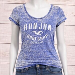 BLUE 84 RON JOHN SURF SHOP COCOA BEACH Burnout TEE T SHIRT Womens XL‎ BLUE